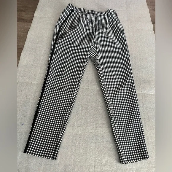 [US6]Weekend MaxMara Black and White Gingham Cropped Pants - Picture 2 of 11